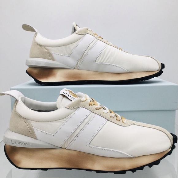 Mens Lanvin "Bumpr" Suede JL Runner Sneakers Size 12/ 46 - Picture 2 of 7